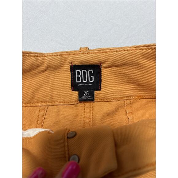BDG Urban Outfitters Jeans Women's 25 Orange High Rise Taper Leg Mom Style Y2K - Picture 3 of 8